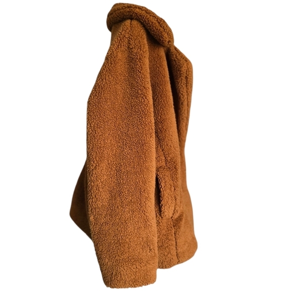 Free People Notched Teddy Peacoat, Size L - Picture 7 of 13